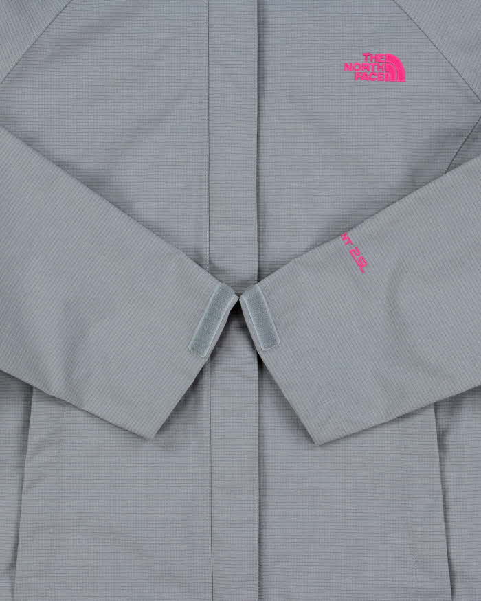 Vintage The North Face Hyvent 2.5L Women's Lightweight Hot Pink Grid Hooded Moutaineering Jacket - M
