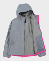 Vintage The North Face Hyvent 2.5L Women's Lightweight Hot Pink Grid Hooded Moutaineering Jacket - M