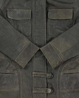 Vintage Y2K 00s Danier Women's Moss Green Contrast Stitch Leather Moto Jacket - XS