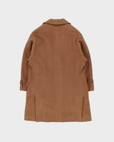 Vintage 1990s Valentino Oliver Camel Wool Double Breasted Women's Over Coat - M