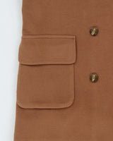 Vintage 1990s Valentino Oliver Camel Wool Double Breasted Women's Over Coat - M