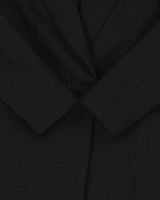 Vintage FW2004 Christian Dior Galliano Black Soft Twill Women's Long A-Line Coat - M