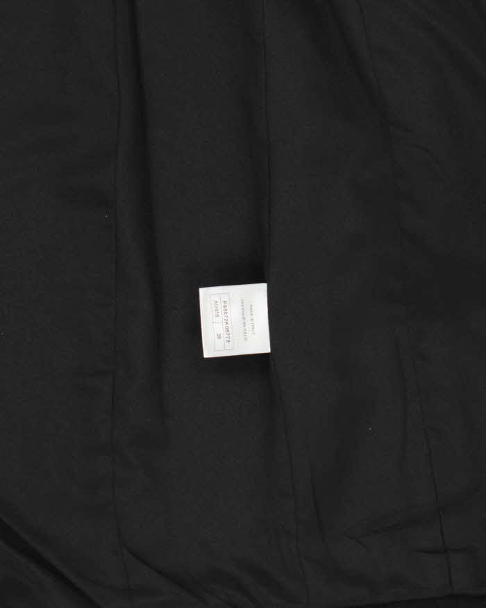 Vintage FW2004 Christian Dior Galliano Black Soft Twill Women's Long A-Line Coat - M