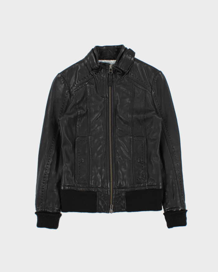 Vintage Y2K 00s Mackage For Aritzia Women's Lambskin Leather Cafe Racer Moto Jacket - XS