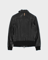 Vintage Y2K 00s Mackage For Aritzia Women's Lambskin Leather Cafe Racer Moto Jacket - XS