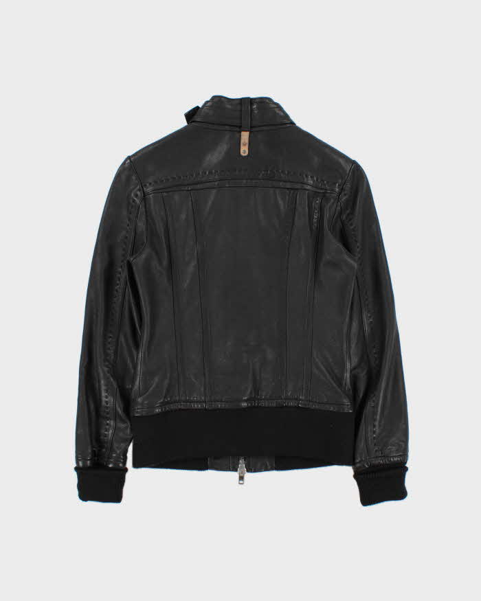 Vintage Y2K 00s Mackage For Aritzia Women's Lambskin Leather Cafe Racer Moto Jacket - XS