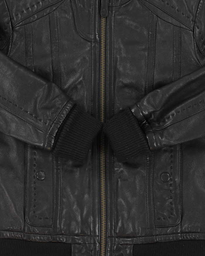Vintage Y2K 00s Mackage For Aritzia Women's Lambskin Leather Cafe Racer Moto Jacket - XS