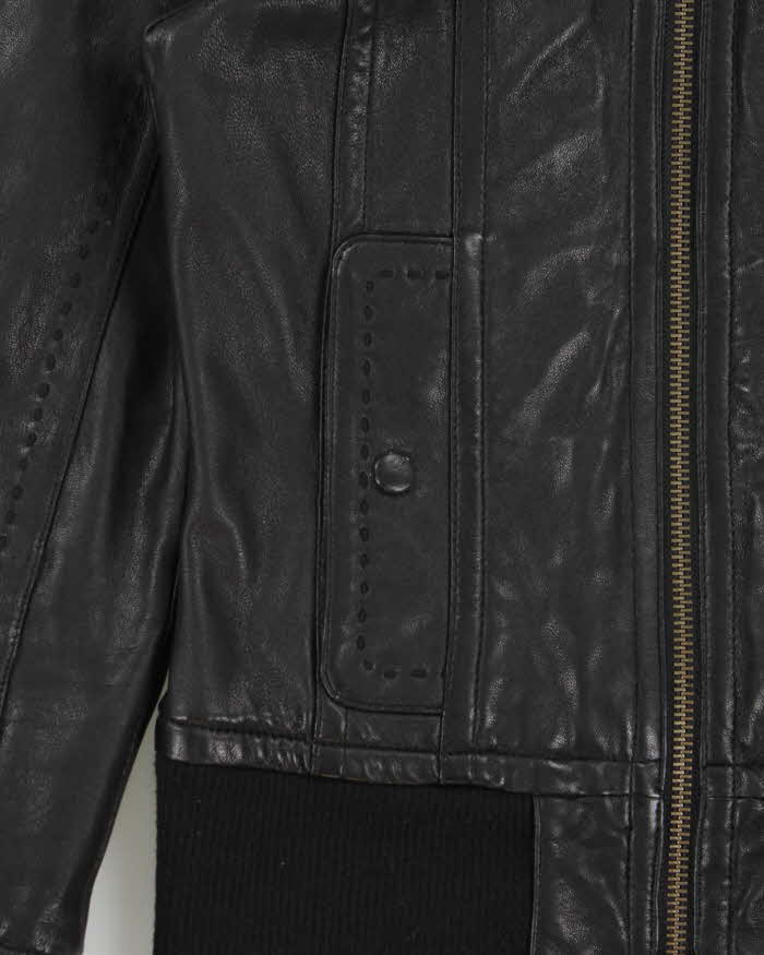 Vintage Y2K 00s Mackage For Aritzia Women's Lambskin Leather Cafe Racer Moto Jacket - XS