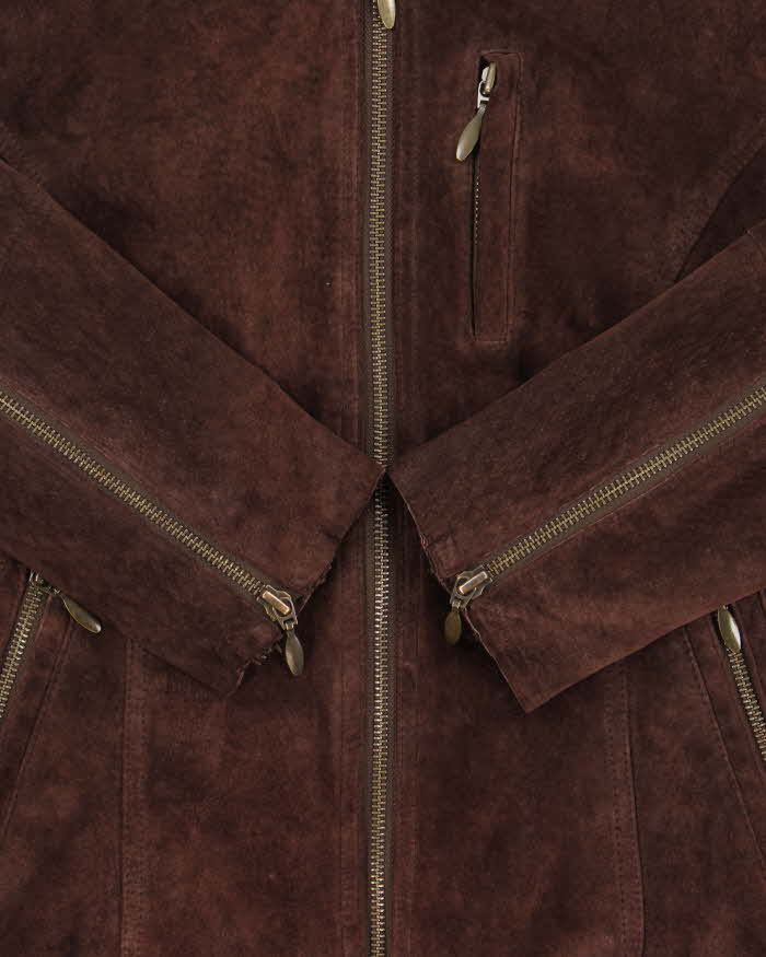 Vintage 1990s Context Lightweight Suede Jacket - XS