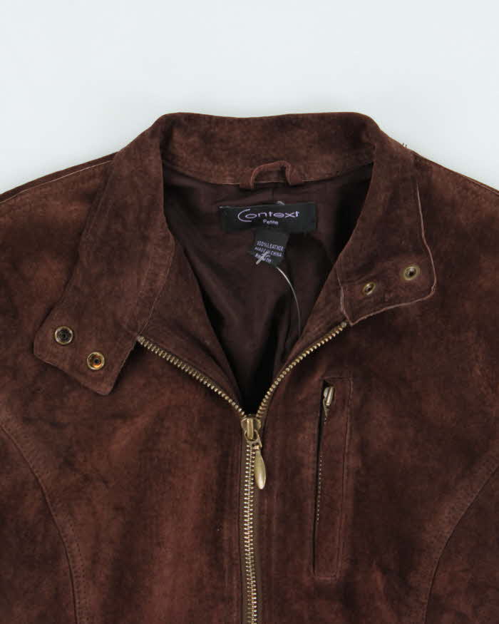 Vintage 1990s Context Lightweight Suede Jacket - XS