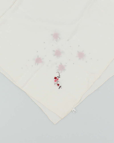 Vintage Silk Floral Scarf