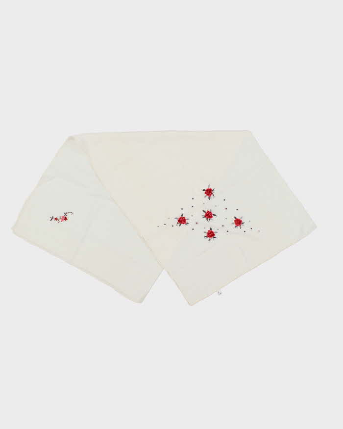 Vintage Silk Floral Scarf