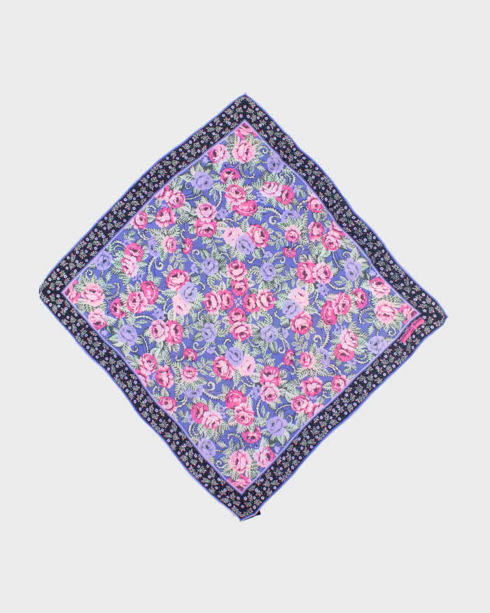 Vintage Christian Aujard Silk Floral Scarf