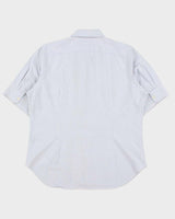 Vintage Ralph Lauren Women's Striped Oxford Short Sleeve Cuff Shirt - XL
