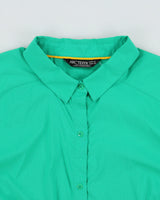 SS15 Arc'teryx Olia Spearmint Grid Women's Snap Button Short Sleeve Technical Shirt - XL