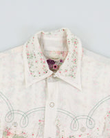 Vintage Y2K 00s Buffalo David Bitton Floral Women's Wild Rose Pearl Snap Button Long Sleeve Western Shirt - M