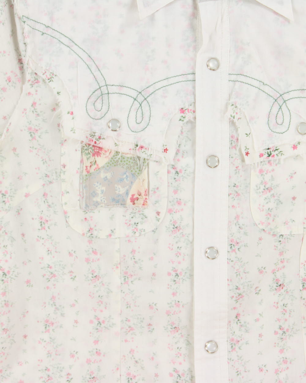 Vintage Y2K 00s Buffalo David Bitton Floral Women's Wild Rose Pearl Snap Button Long Sleeve Western Shirt - M