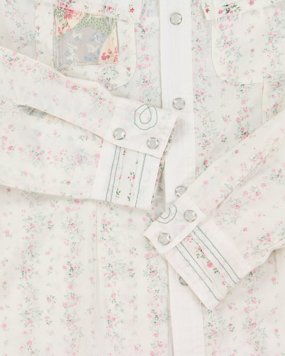 Vintage Y2K 00s Buffalo David Bitton Floral Women's Wild Rose Pearl Snap Button Long Sleeve Western Shirt - M