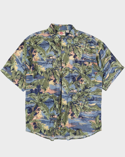 Vintage 90s Hilo Hattie Hawaiian Silk Shirt - L