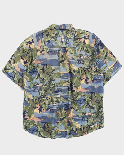 Vintage 90s Hilo Hattie Hawaiian Silk Shirt - L