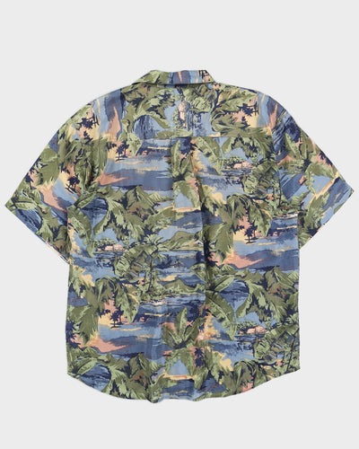 Vintage 90s Hilo Hattie Hawaiian Silk Shirt - L