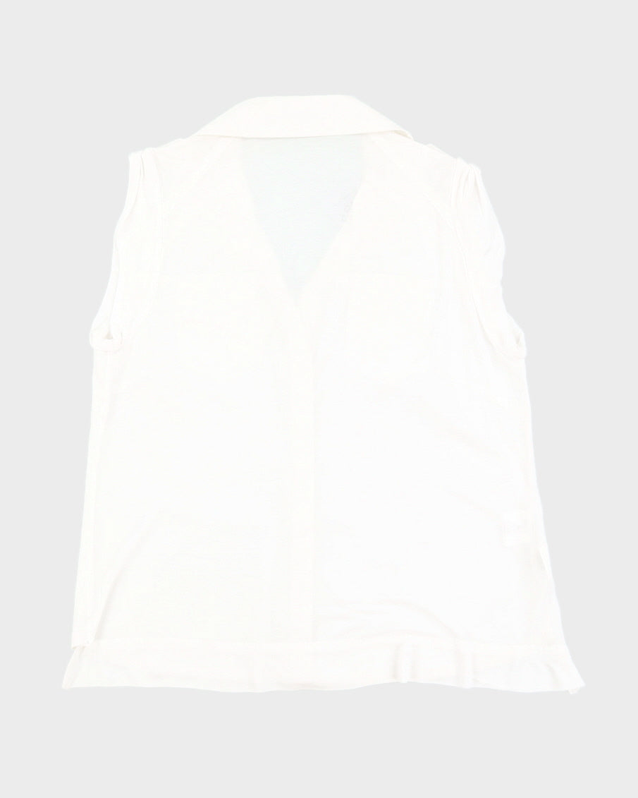 White BCBG Max Azria Casual Shirt L Rokit