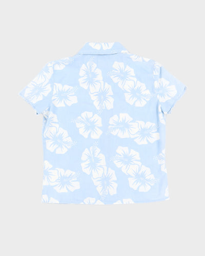 Vintage Blue Women's Hawaiian Shirt - S
