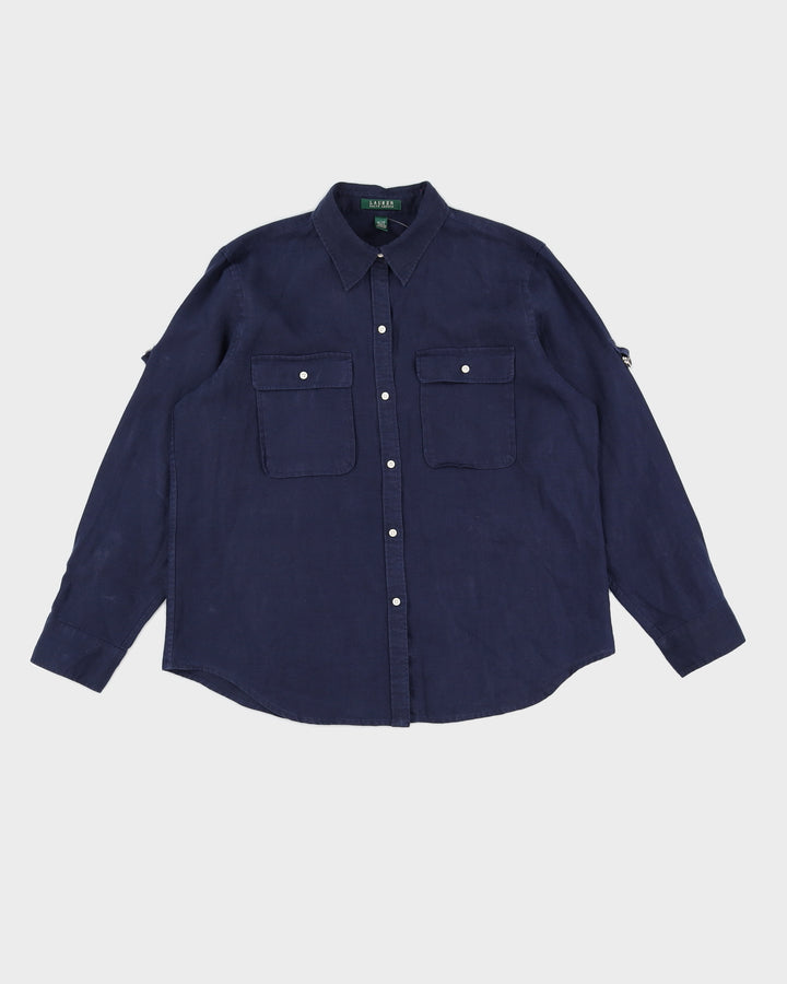 Ralph Lauren Navy Linen Shirt - XL
