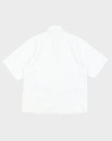 Vintage Blue and White Striped Boxy Shirt - S