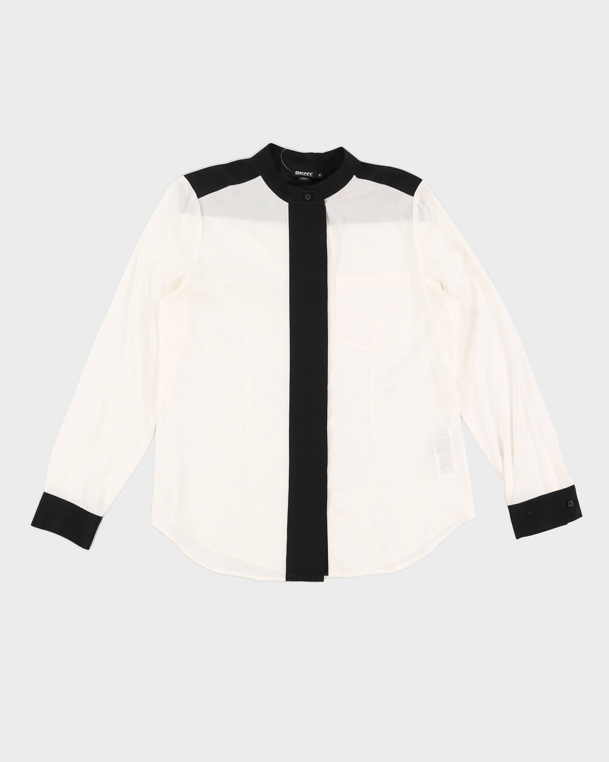 DKNY Black and White Block Colour Shirt - M