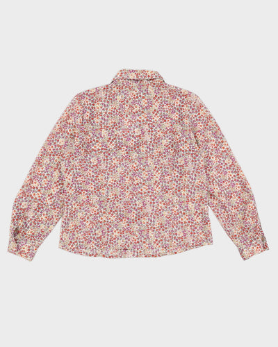 90s Floral Long Sleeve Shirt - M