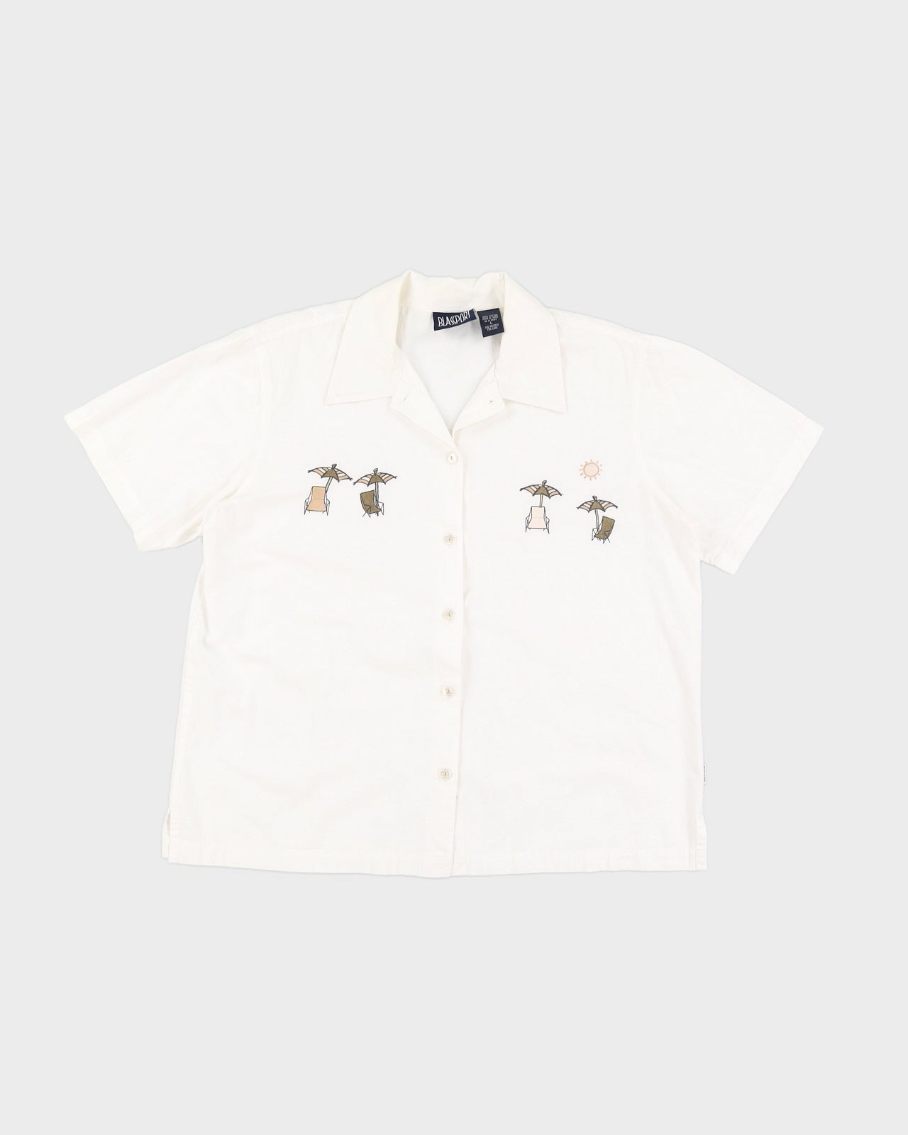 Deck Chair Embroidered Summer Shirt - L