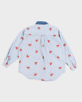 Woman's 90's Teddy Bear Striped Shirt - M