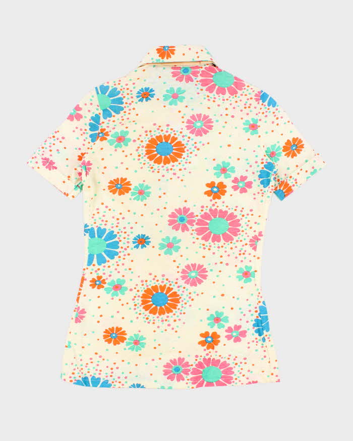 Deadstock Womens 1970s Yellow Daisy Shirt - S