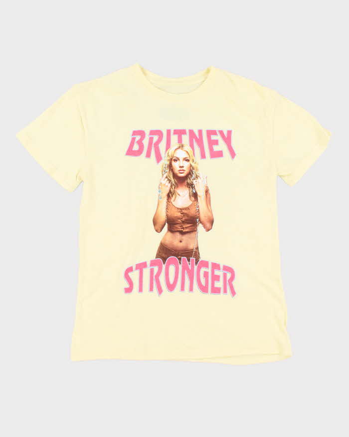 Womens Light Yellow Britney Spears T-Shirt - XS