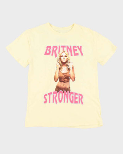 Womens Light Yellow Britney Spears T-Shirt - XS