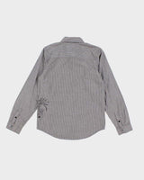 Quicksilver Grey stripped Embroidered Shirt - S
