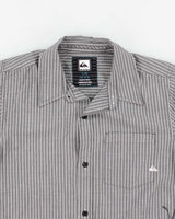 Quicksilver Grey stripped Embroidered Shirt - S