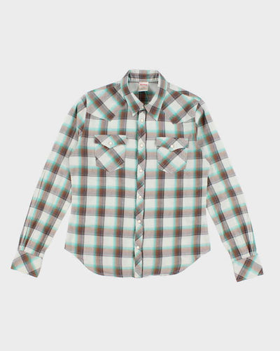 True Religion Checked Button Up Shirt - M