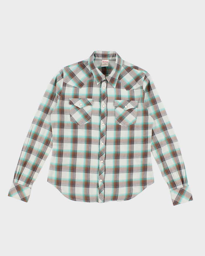 True Religion Checked Button Up Shirt - M
