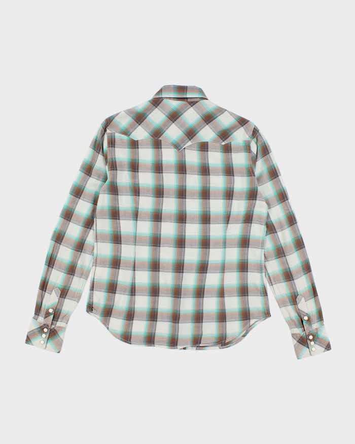 True Religion Checked Button Up Shirt - M