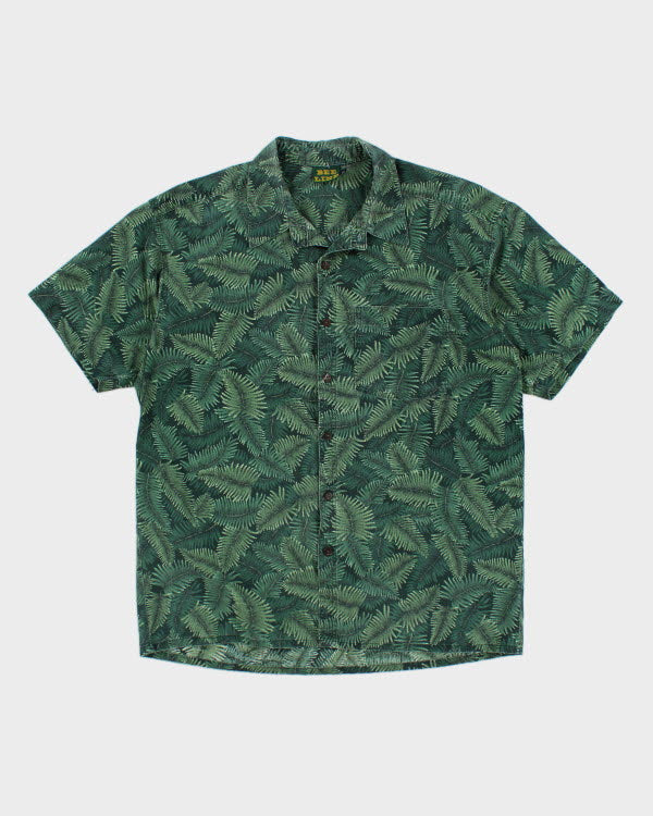 Bee Line Leaf Print Shirt - M