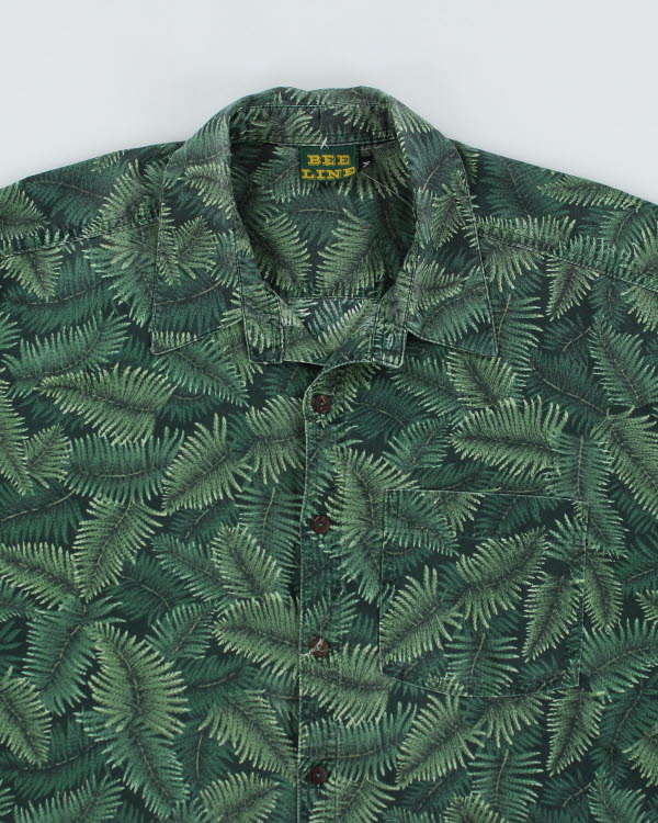 Bee Line Leaf Print Shirt - M
