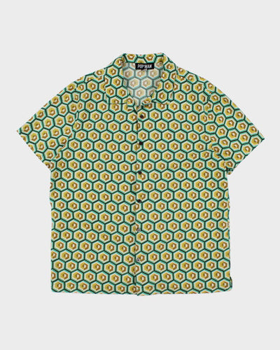 Pop Man Green Pattern Shirt - L