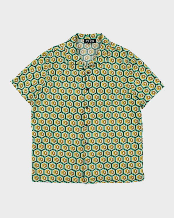 Pop Man Green Pattern Shirt - L