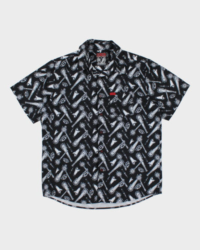 Y2k 00s Dixxon All over Print Shirt - XL