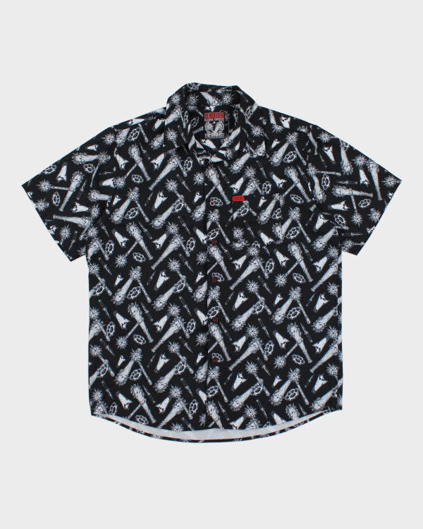 Y2k 00s Dixxon All over Print Shirt - XL