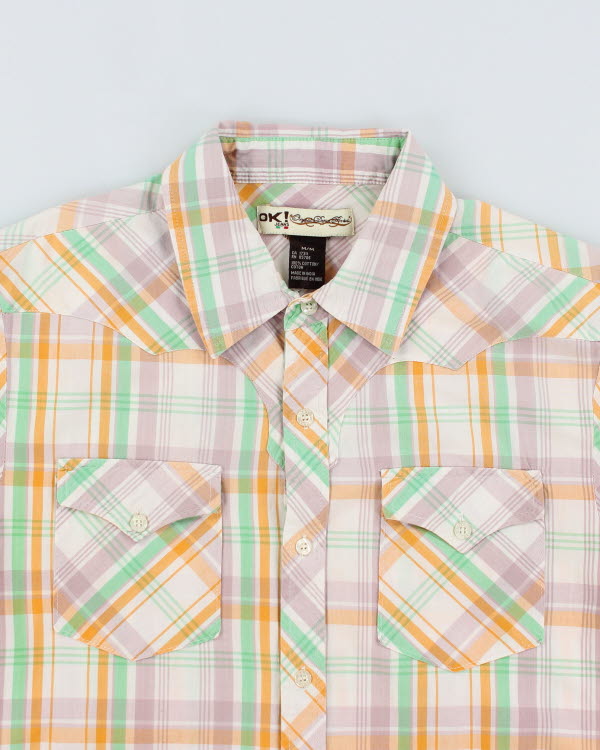 Y2k 00s OK! Jeans Western Check Shirt - M