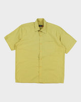 Y2k 00s Pearls Yellow Check Shirt - M