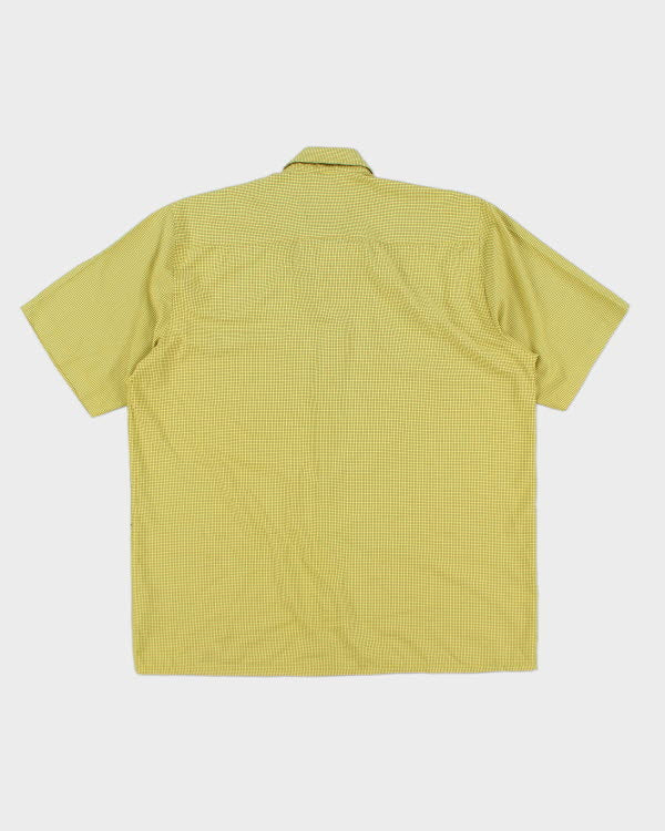 Y2k 00s Pearls Yellow Check Shirt - M